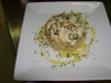 Arroz cremoso con calamares y laminas de pulpo